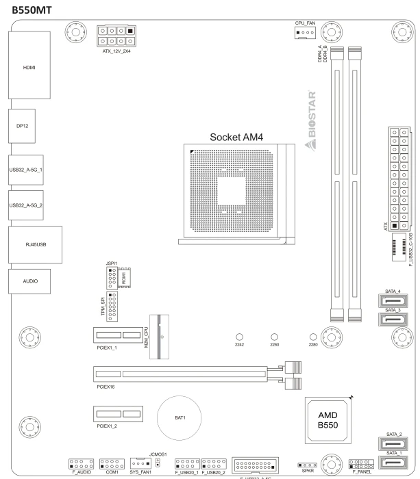 Biostar B550MT (AMD AM4)