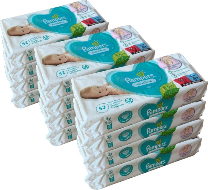 Pampers Sensitive Feuchttücher, 52 Stück
