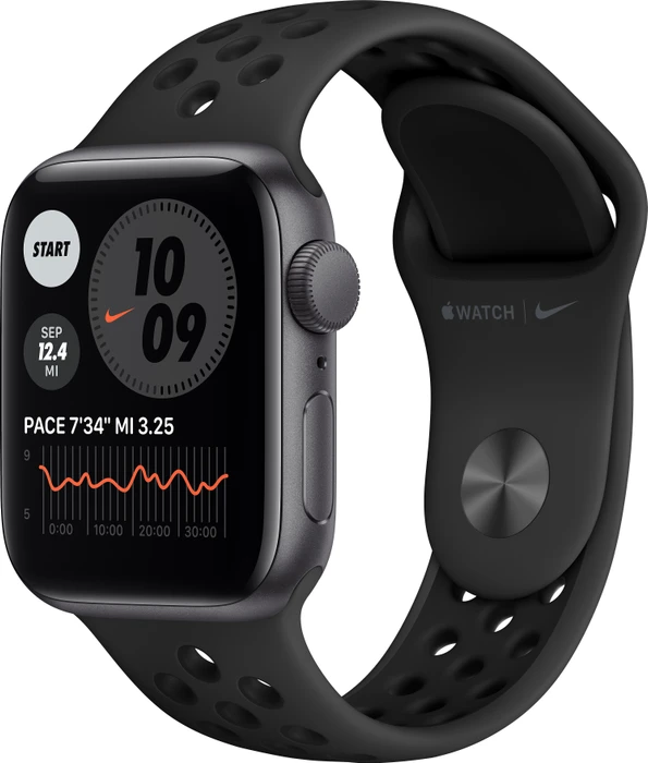 Apple Watch Nike SE (GPS) 40mm space grau mit Sportarmband anthrazit/schwarz