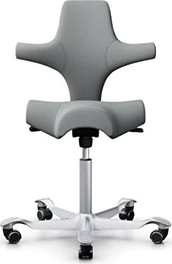 HAG Capisco 8106 Select Sattelstuhl, mittelgrau, Gestell silber