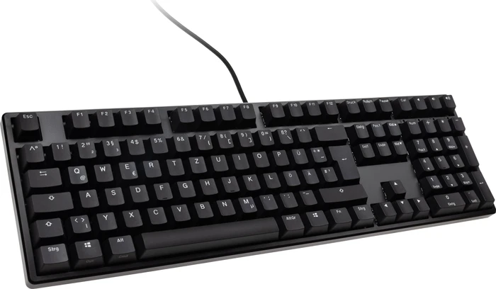 Ducky Origin Phantom Black, Retro schwarz, MX RED, USB, DE