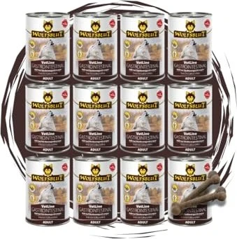 Wolfsblut VetLine, Gastrointestinal, mit Ente und Süßkartoffeln, 4.74kg (12x 395g)