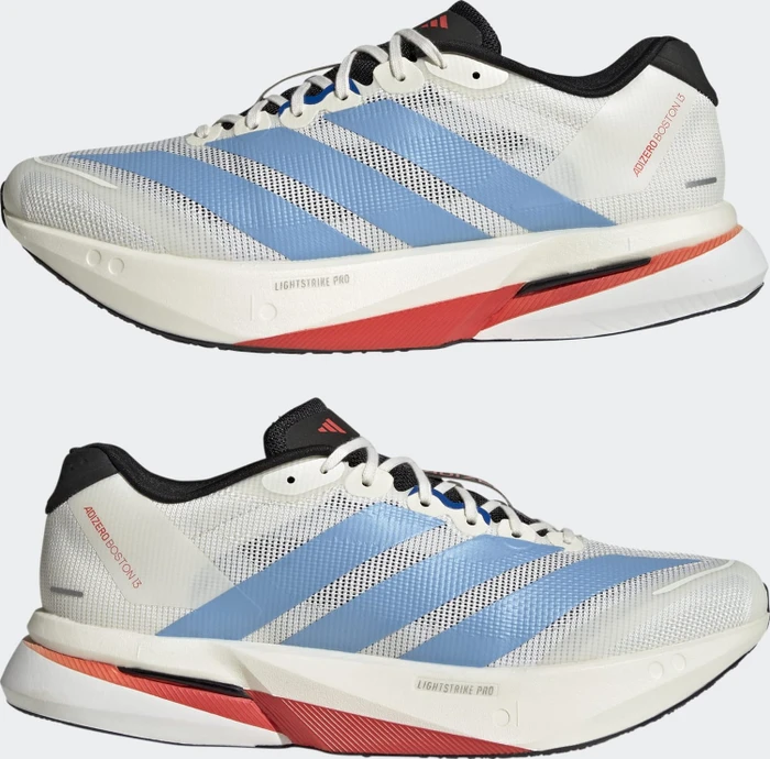 adidas Adizero Boston 13 off white/light blue/gold metallic (Herren)