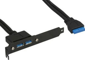 InLine Slotblende, 2x USB-A 3.0