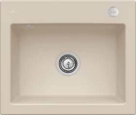 Villeroy & Boch Subway 60 S Einbau Becken mittig mit Ablauffernbedienung almond