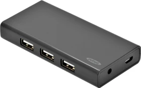 Ednet USB-Hub, 7x USB-A 2.0, USB 2.0 Micro-B [Buchse]