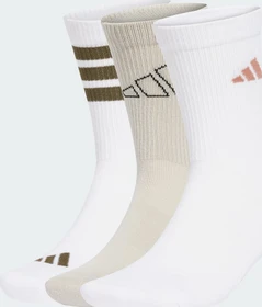adidas Logo Socken weiß/beige, 3 Paare