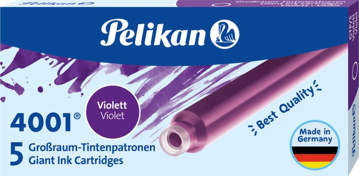 Pelikan 4001 Großraum-Tintenpatrone violett, 5er-Pack