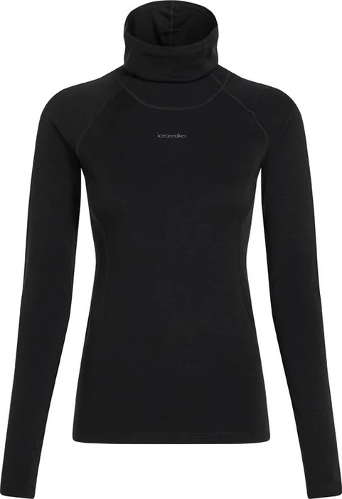 Icebreaker 300 MerinoFine Rollkragen Funktionsshirt langarm schwarz (Damen)