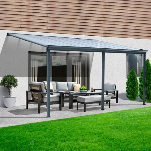Home Deluxe Solis Terrassenüberdachung 435x303cm grau