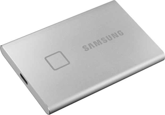 Samsung Portable SSD T7 Touch, Metallic Silver, 2TB, USB-C 3.1