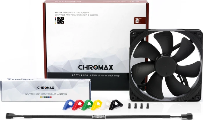 Noctua NF-A14 PWM chromax.black.swap, 140mm, 5er-Pack