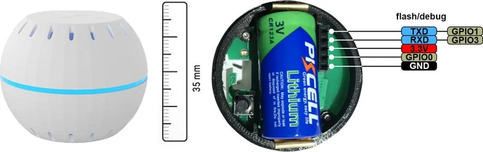 Shelly H&T weiß, Temperatur-/Feuchtigkeitssensor