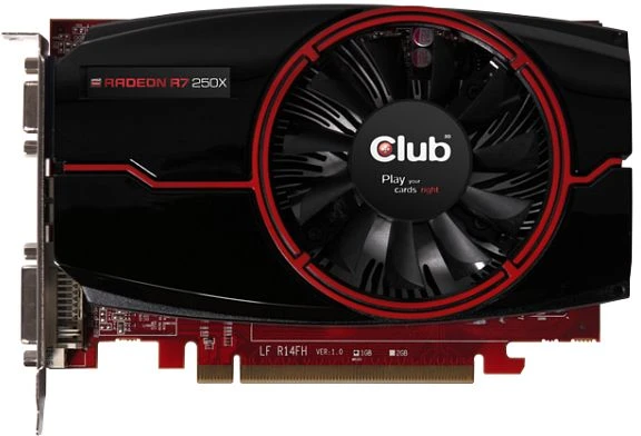 Club 3D Radeon R7 250X, 1GB GDDR5, VGA, DVI, HDMI
