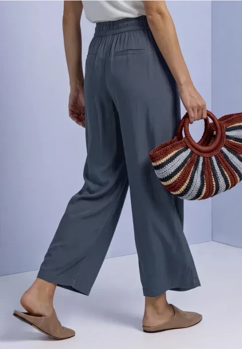Street One High Waist Wide Leg Hose ashen blue (Damen)