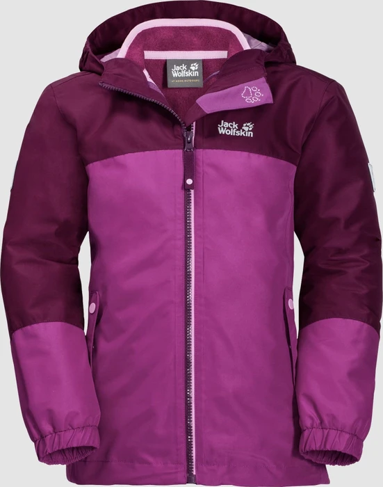 Jack Wolfskin Girls Iceland 3in1 Funktionsjacke dark peony (Junior)