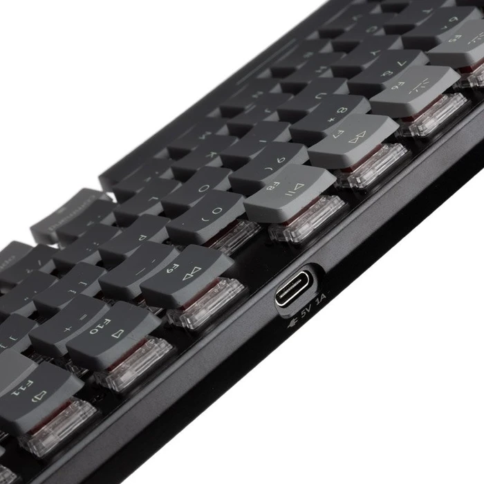 Keychron K1 V4, 80% TKL, LEDs RGB, schwarz, Gateron LOW PROFILE BROWN, USB/Bluetooth, US