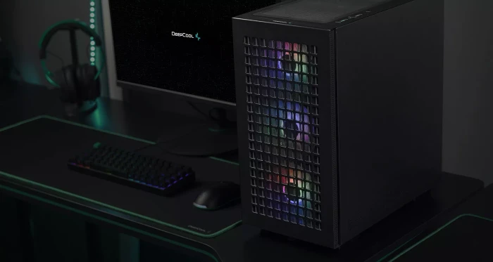 DeepCool CH370, schwarz, Glasfenster
