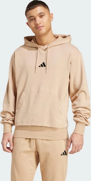 adidas Essentials Feelcozy French Terry Hoodie warm sandstone/black (Herren)
