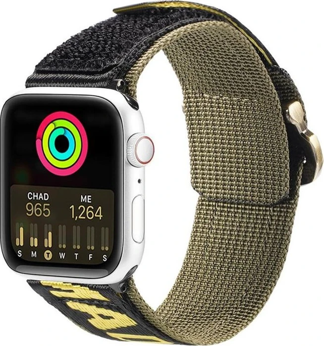 Dux Ducis Outdoor Strap für Apple Watch 49mm/45mm/44mm/42mm schwarz/gelb