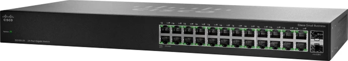 Cisco SG100 Rackmount Gigabit Switch, 22x RJ-45, 2x RJ-45/SFP