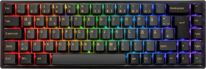 Akko 3068B Plus, Black & Gold, LEDs RGB, V3 Cream Yellow, USB/Bluetooth, DE