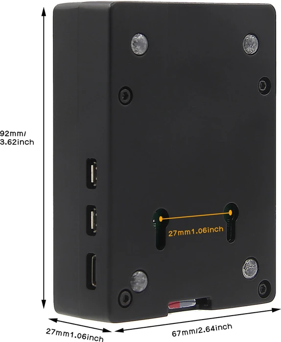 Geekworm Aluminiumgehäuse für Raspberry Pi 5, schwarz