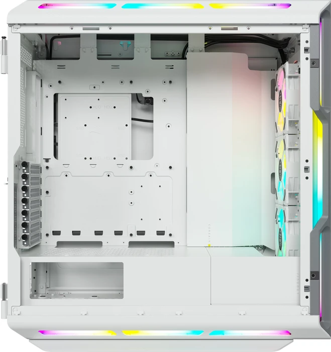 Corsair iCue 5000T RGB TG, weiß, Glasfenster