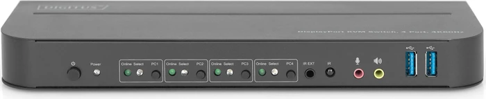 Digitus 4K 60Hz DisplayPort/USB KVM-Switch, 4-port