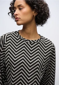 Street One Gemustertes Jacquard Shirt langarm schwarz (Damen)