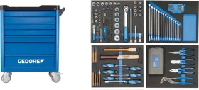 Gedore WSL-L-TS-147 workster smartline Werkzeugwagen bestückt inkl. 147-tlg. Zubehör