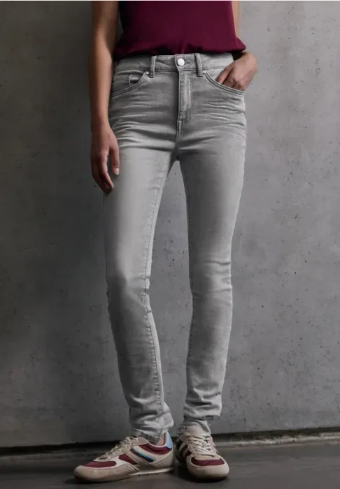 Street One Studio Skinny Jeans light grey random (Damen)