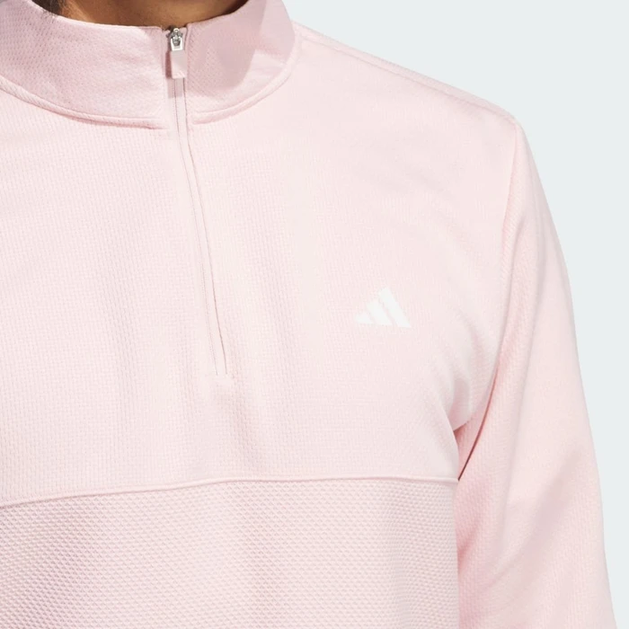 adidas Ultimate365 Textured Quarter-Zip Pullover sandy pink (Herren)