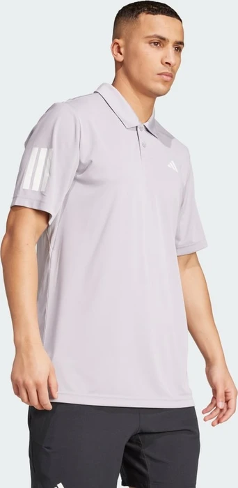 adidas Club 3-Streifen Tennis Poloshirt kurzarm glory grey (Herren)
