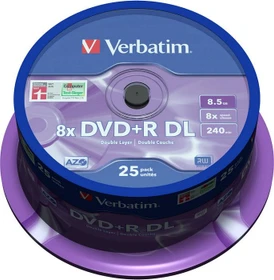 Verbatim DVD+R 8.5GB, 8x, 25er Spindel