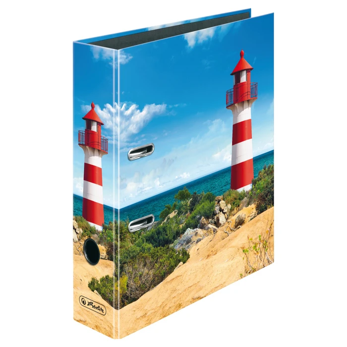 Herlitz maX.file Ordner 2-Ring mit Motiv, 80mm, A4, Leuchtturm 2019