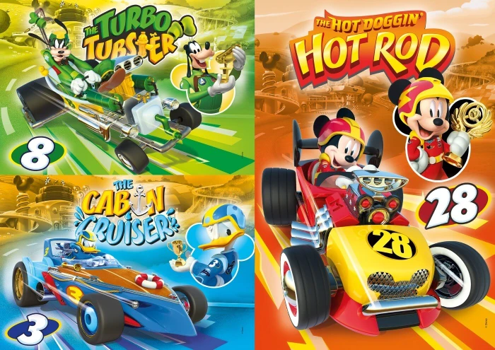 Clementoni Disney Mickey and the Roadster Racers 3x48