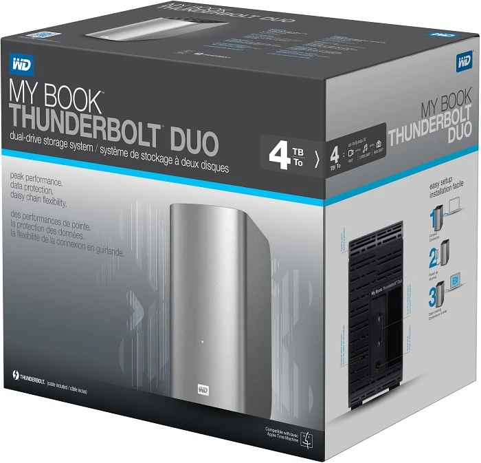 Western Digital WD My Book Thunderbolt Duo, 4TB, Thunderbolt 1 / Mini DisplayPort 1.1a