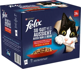 Purina Felix Geschmacksvielfalt vom Land, verschiedene Sorten, 2.04kg