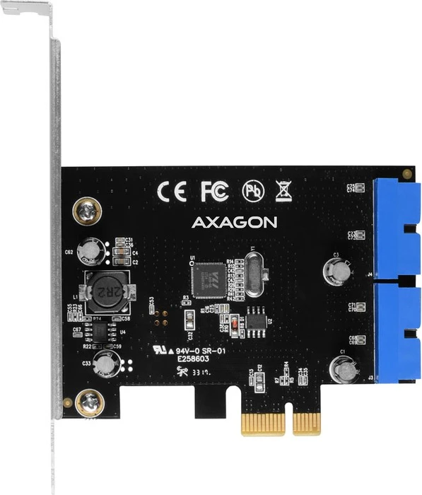 Axagon 2x USB 3.0 Header, PCIe 2.0 x1
