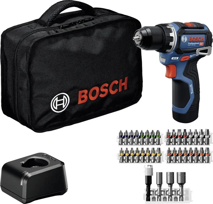 Bosch Professional GSR 12V-32 Akku-Bohrschrauber inkl. Tasche + Akku 2.0Ah + Zubehör