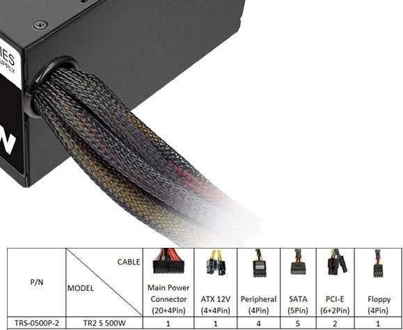 Thermaltake TR2 S 500W, ATX 2.3