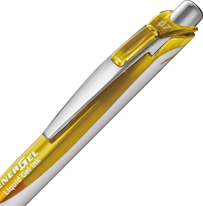 Pentel EnerGel XM BL77 Gelroller gelb/silber, 12er-Pack