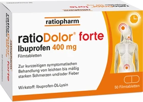 ratioDolor forte Ibuprofen 400mg Filmtabletten, 50 Stück