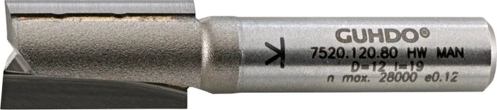 Guhdo 7520 HW Z2 Nutfräser, (D)6x25x63mm, 1 Stück