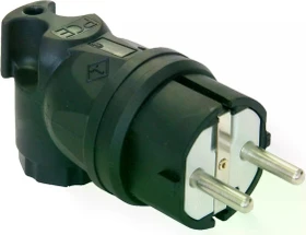 PCE Schutzkontaktwinkelstecker Gummi nat IP44