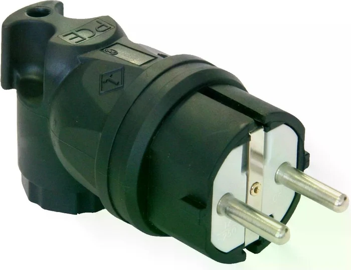 PCE Schutzkontaktwinkelstecker Gummi nat IP44