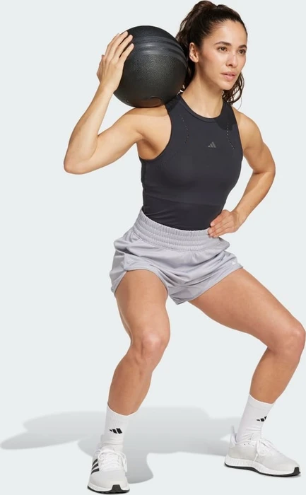 adidas Pacer Essentials Knit High-Rise Shorts glory grey (Damen)