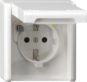 Gira TX_44 FI-Schutzkontaktsteckdose 30mA, reinweiß