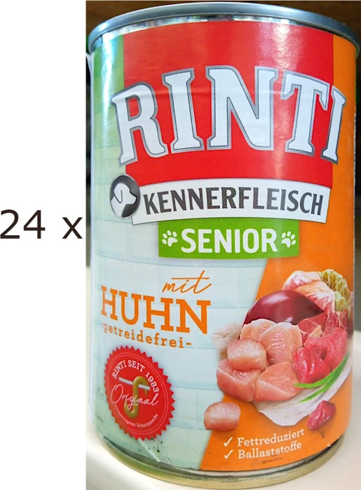 Finnern Rinti Kennerfleisch Senior Huhn, 9.60kg (24x 400g)